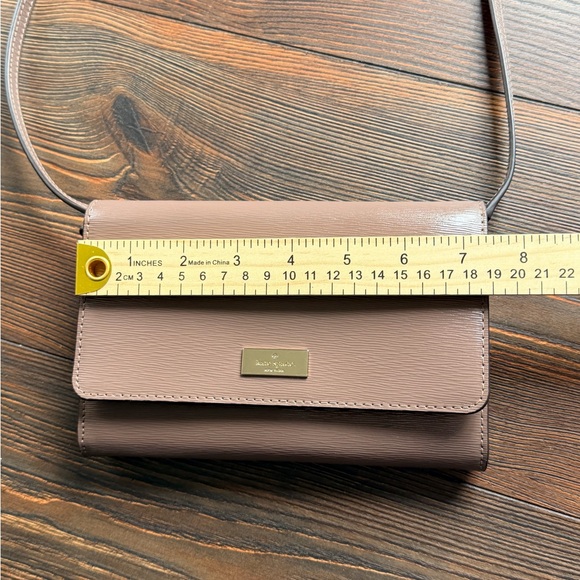 kate spade Blush Pink Leather Crossbody with Gold Plaque - Picture 5 of 16